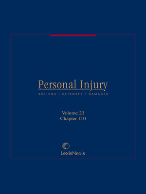 cover image of Personal Injury: Actions, Defenses, Damages